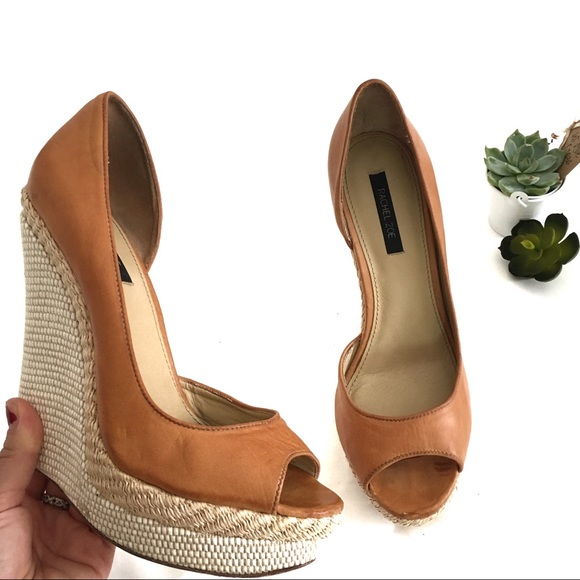 Rachel Zoe Shoes - Rachel Zoe Leather Espadrille Rattan Wedges